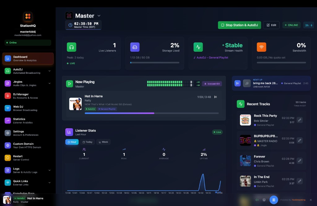 StationHQ dashboard preview