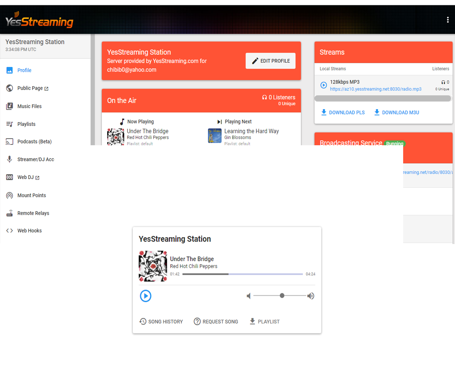 <p><strong>Azuracast BETA <strong>Internet Audio Server</strong></strong></p>